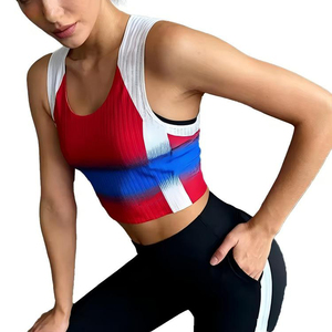 Women Quick-Dry Breathable Sublimation Tank <b>Top</b> Running & Training Laser-Perforated Sleeveless Fitted Crop <b>Tops</b> For Marathon - Product Image 2