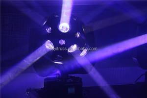 회전 축구 빔 이동 헤드 라이트 12X20W RGBW 풀 컬러 LED 무대 효과 무한 회전 DJ 디스코 파티 조명 - Product Image 5