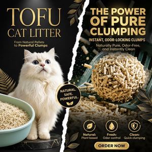 Premium 5L Eco-Friendly Tofu Cat Litter - 2mm Flushable Biodegradable Plant Based Cat <b>Sand</b> - Fast Clumping OEM ODM Factory - Product Image 1
