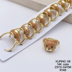 Joyería XUPING al por Mayor, <span class=keywords><strong>Anillo</strong></span> <span class=keywords><strong>de</strong></span> Moda con Baño <span class=keywords><strong>de</strong></span> Oro <span class=keywords><strong>de</strong></span> 14K, Piedras Sintéticas CZ, Diseño <span class=keywords><strong>de</strong></span> Oso y <span class=keywords><strong>Tortuga</strong></span> - Product Image 4