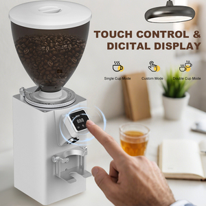Macinacaffè da 1200g <span class=keywords><strong>regolabile</strong></span> <span class=keywords><strong>a</strong></span> 11 <span class=keywords><strong>velocità</strong></span> 74mm macchina per macinare caffè Touch Screen in acciaio inossidabile - Product Image 2