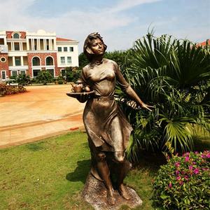 Décoration extérieure statues femmes grandeur nature statue en bronze femme nue sexy en métal - Product Image 2