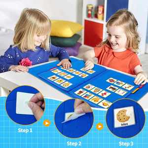 Libro de Comunicación Visual para Niños Pequeños con Autismo, Material Educativo de Fieltro, Suplementos de Vocabulario y Habla, Modelo CN 21742 - Product Image 3