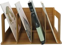 Soporte para libros de madera maciza, duradero, creativo y sencillo, para estudiantes, estantería para oficina, mesa, escritorio, organizador de archivos, almacenamiento de CD y DVD