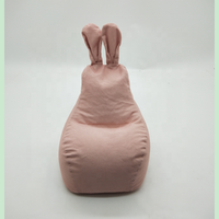 Nouvelle chaise de pouf en forme de lapin pour enfants, canapé de pouf paresseux