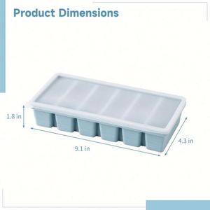 Grand moule à glaçons cube rose en silicone avec couvercle, bac à glaçons longs à 6 compartiments, réutilisable, facile à démouler, capacité 600 ml - Product Image 3