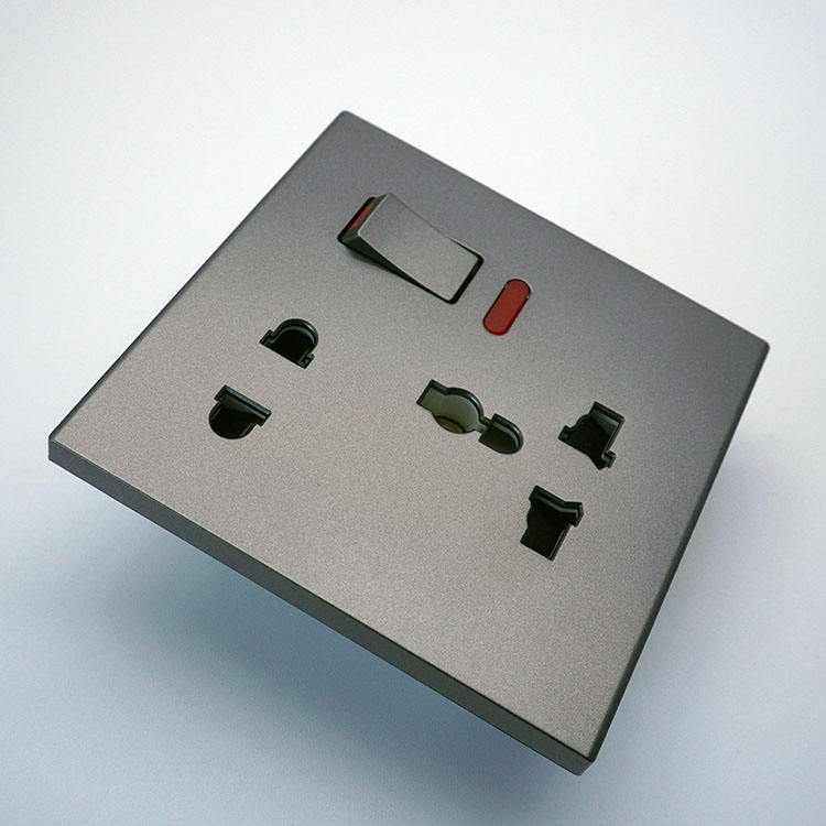 Multi Generic Wall Box Electrical Power 16A 250V 1gang Single 5 Pin Socket With Switch Socket