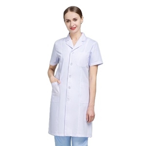 Haute qualité vêtements médicaux infirmière médecin vêtements de travail dame femmes hôpital vêtements <span class=keywords><strong>à</strong></span> manches longues manches courtes blouse de laboratoire blanche - Product Image 3