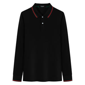 Vente en gros, t-shirt à manches longues par sublimation, logo personnalisé, chemise de golf en tricot à manches longues à séchage rapide 100% coton pour le travail ordinaire des hommes - Product Image 3