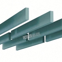 Plafond Acoustique Absorbant le Son, Suspendu Verticalement, Panneaux Ondulés Longueurs 600x1200, Finition Grain de Bois