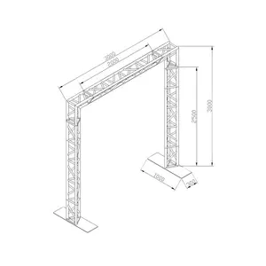 Mobile Portable Modular Gantry Concert Lighting Tower Hanging Led Display Truss System