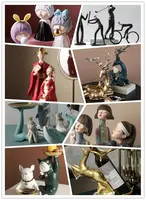 2022トレンドオフィス家の装飾家族のクリスマスの装飾品樹脂漫画の装飾品