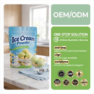 Poudre de crème glacée sans sucre saveur vanille et melon Hami, marque privée OEM/ODM, mélange de poudres pour crème glacée molle et diététique, diverses saveurs - Product Image 3