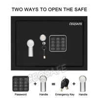CEQSAFE Coffre-fort à haute sécurité, mini coffre-fort en acier avec serrure électronique, boîte de dépôt sécurisée