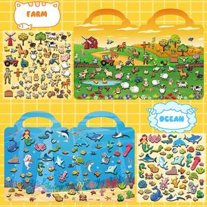 Écologique Réutilisable Étanche Activité Puzzle Jeu DIY Dress Up Amusant Cadeau gelée Autocollant Livre pour Enfants - Product Image 6