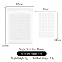 Autocollants adhésifs pour mèches de bougies, en acrylique double face blanc, résistants à la chaleur, 1 mm, sensibles à la pression