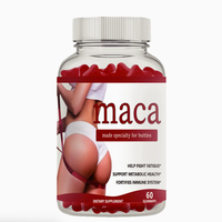 Produits de beauté en marque blanche OEM/ODM, supplément naturel pour adultes, 60 capsules, gommes de maca rouge