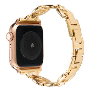 Pulsera de Metal creativa de acero inoxidable para <span class=keywords><strong>Apple</strong></span> <span class=keywords><strong>Watch</strong></span> Band 38 <span class=keywords><strong>40</strong></span> 41 <span class=keywords><strong>Mm</strong></span> para Iwatch Ultra 2 <span class=keywords><strong>Se</strong></span> 9 8 7 6 5 Pulsera de mujer - Product Image 2