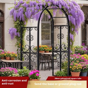 Nouveau <span class=keywords><strong>fer</strong></span> arc fleur support escalade support Villa jardin parc cour chez l'habitant plante support mariage arc - Product Image 4