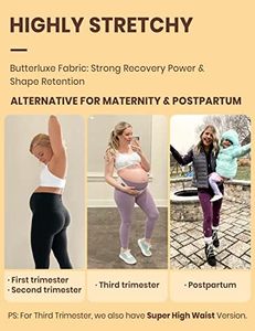 Leggings Sportivi a <span class=keywords><strong>Vita</strong></span> <span class=keywords><strong>Alta</strong></span> Morbidissimi, Pantaloni da Yoga con Elastico in <span class=keywords><strong>Vita</strong></span> per Fitness Femminile, Stile Tinta Unita - Product Image 6