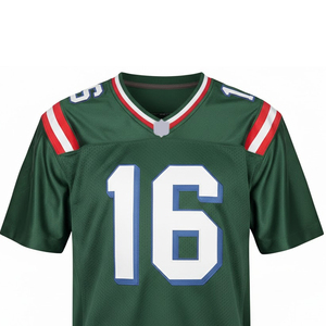 บริการ OEM เสื้อฟุตบอลอเมริกันแขนสั้นพิมพ์โลโก้ตามสั่ง ผลิตจากโพลีเอสเตอร์ 100% ขายตรงจากโรงงาน - Product Image 4