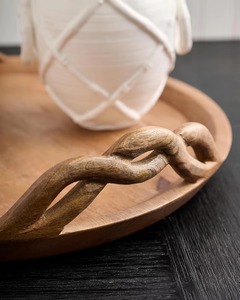 Best Selling <b>Rustic</b> <b>Wooden</b> Serving Tray Natural Finish Tray for Home Kitchen and Decorative Serving Available For Sale - Product Image 2