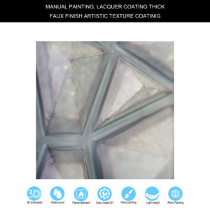 Panneaux muraux 3D de conception <span class=keywords><strong>japonaise</strong></span> moderne Carreaux de plafond en PVC peints à la <span class=keywords><strong>craie</strong></span> en bois flotté imperméable pour café Club Style Salon-PLM101 - Product Image 4