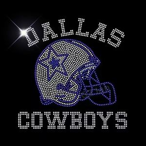 カスタムダラスカウボーイズサッカーチームロゴブリング転送ホットフィックスサッカーラインストーン転送服 - Product Image 2