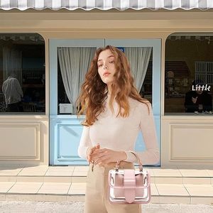 Unisex Clear <b>Purses</b> 2pcs Crossbody Transparent Shoulder Bag for Stadium <b>Small</b> Tote Bag for Concerts Convenient <b>Small</b> Size - Product Image 3
