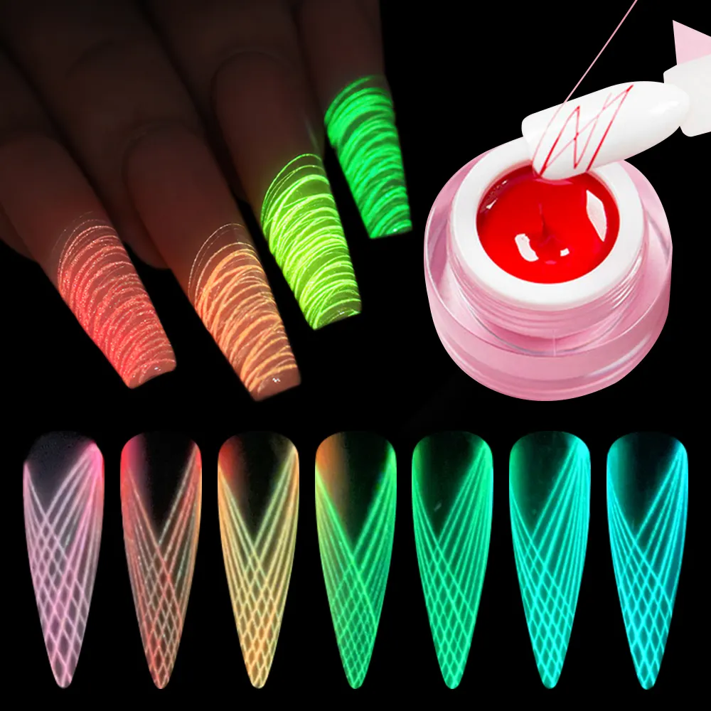 Glow In Dark Spider Gel 12 colori Nail Art Gel produttore neon spider gel