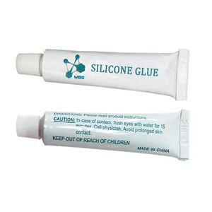 Wbg selante de silicone gp, cola adesiva de silicone transparente com alta temperatura para vidro de aço inoxidável