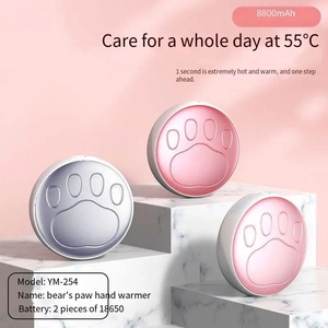 Mini Bear <strong>Paw</strong> 2-in-1 Portable Charging Hand Warmer 10W Output Power Cute Mini Gift Wholesale Cross-Border Mobile Power Treasure - Product Image 2