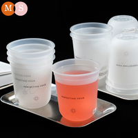 Conception de logo personnalisée, gobelet en plastique rigide PP en forme de U avec couvercles, réutilisable et jetable, pour bubble tea, café glacé, 380 ml