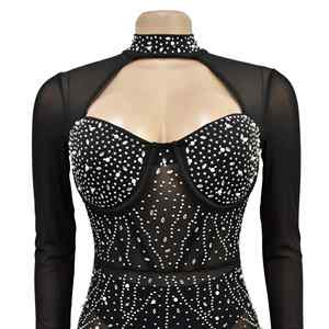 Nuevo Mono de Lujo para Mujer 2026 de Marca Famosa con Bordado y Malla, Manga Larga, para Fiesta y Club - Product Image 4