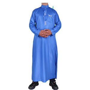 Ropa musulmana tradicional de nuevo diseño de alta calidad, tela brillante, manga larga, hombres musulmanes, Thobes - Product Image 5