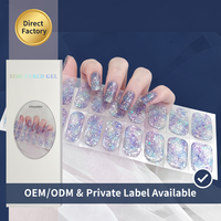 Autocollants 3D pour Nail Art, Marque Tendance, Décalcomanies Semi-Durcies en Gel UV pour Application DIY