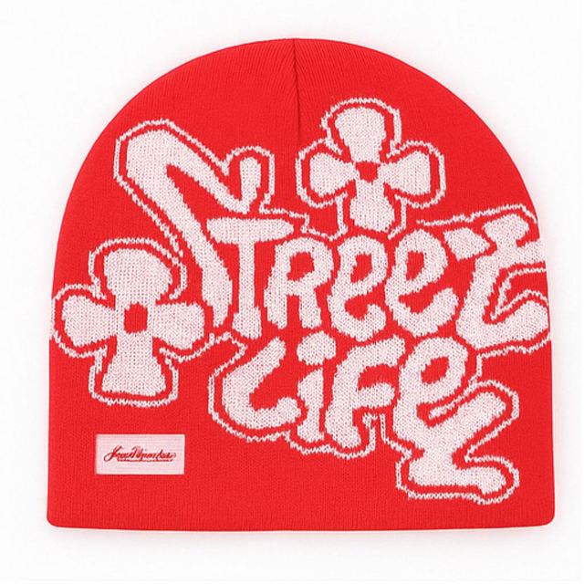 Custom Beanie Manufacturer Y2K Beanies Cuffless Winter Warm Hat Jacquard Knitted Hats Silk Lined Beanie With Satin Lining