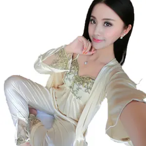 Turkey women pajamas sleepwear summer adult arabic pajamas china liou 100% cotton corduroy pajamas 5000 sy 15