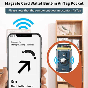 Portefeuille en cuir PU avec porte-cartes magnétique et emplacement <span class=keywords><strong>pour</strong></span> <span class=keywords><strong>AirTag</strong></span>, compatible iPhone, <span class=keywords><strong>Samsung</strong></span>, Google Pixel, OEM, ODM, personnalisable - Product Image 3