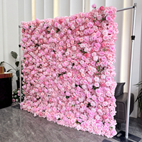 Mur de fleurs artificielles colorées sur mesure pour mariage, décoration de fond de scène, fournitures de mariage en gros