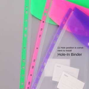 Carpeta Vertical Transparente Tamaño A4 con 11 Orificios y Botón a Presión, Material PP, Impermeable, para Guardar Documentos y Exámenes de Estudiantes - Product Image 4