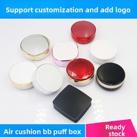 Boîte à coussinets DIY pour fond de teint en poudre libre 15g, distributeur de crème BB liquide, éponge cosmétique, matériel d'emballage