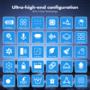 Robot Nettoyeur de Vitres Électrique Automatique avec 6 Têtes de Pulvérisation d'Eau, Aspiration et Télécommande pour Nettoyage de Vitres de Bâtiments - Product Image 4