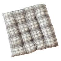 Coussin de chaise épais à carreaux, rembourré en polyester 800g, coussin de siège carré 40x40cm, bicolore pour un confort prolongé lors des longues sessions assises