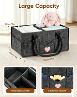 Organisateur de couches en feutre minimaliste et portable avec logo personnalisé pour table à langer, cadeaux pour nouveau-nés et baby shower