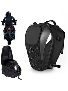 Motorcycle Rear Seat Helmet <b>Bag</b>, Large-capacity Riding <b>Bag</b>, Travel Backpack, Waterproof Rear <b>Bag</b> - Product Image 1