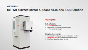 <span class=keywords><strong>KSTAR</strong></span> 100kWh KAC50DP-BC100DM อินเวอร์เตอร์ไฮบริด50KW ESS แบบครบวงจร + แบตเตอรี่100kWh LFP ในตัวระบบจัดเก็บพลังงานในภาชนะ EMS - Product Image 6