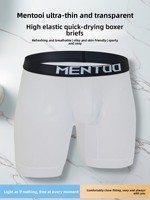 Boxers pour hommes jeunes ultra-fins, blancs, effet seconde peau, taille basse, motif uni, haute élasticité, rafraîchissants et respirants