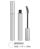 Tubes de brillant à lèvres dorés de luxe, contenants de mascara en aluminium métallisé avec bouchon à vis, impression sérigraphique personnalisée pour cosmétiques