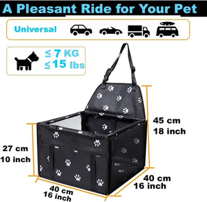 Pet Cat <b>Dog</b> <b>Car</b> <b>Seat</b> Safety Pet Carriers Waterproof Pet Travel <b>Dog</b> <b>Car</b> <b>Seat</b> Booster Carrier Box and Basket for Puppy and Cat - Product Image 2